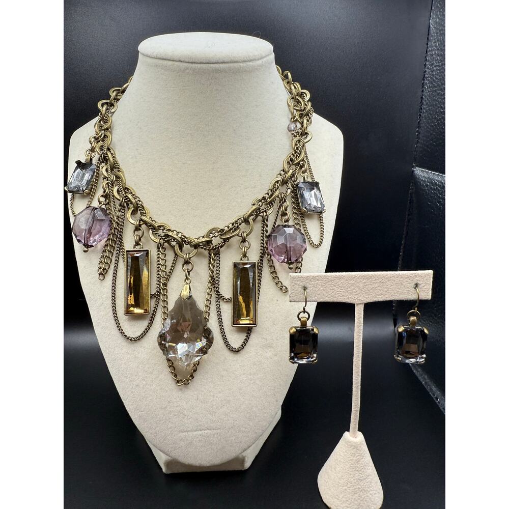 Premier Designs Swag Chains Statement Necklace An… - image 1